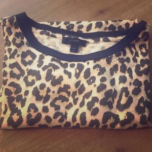 J. Crew cheetah print t shirt